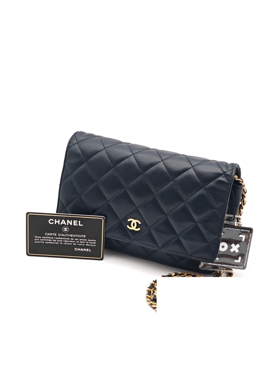 Chanel Woc Chain Shoulder Bag 2-Way Navy